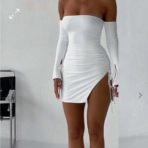 BabyBoo Fashion BECCA MINI DRESS - WHITE - XS